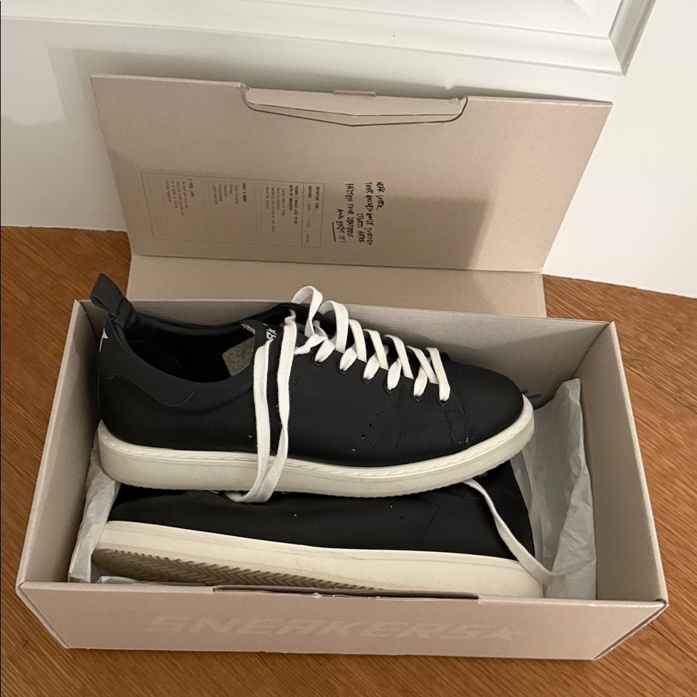 Mens Golden Goose Sneakers Starter Col A4 Black-White Sole 43